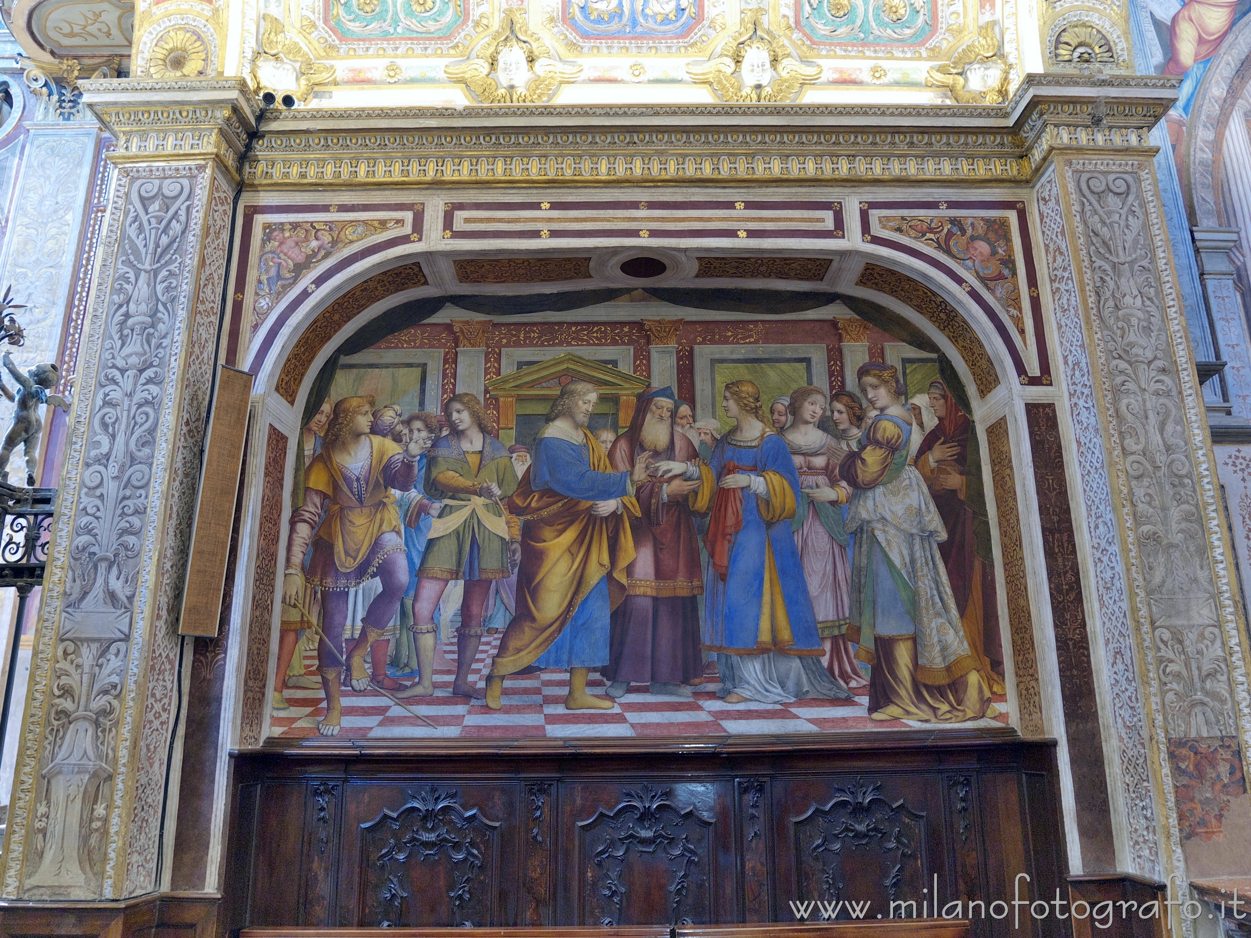 Saronno (Varese, Italy) - Wedding of the Virgin in the Sanctuary of the Blessed Virgin of the Miracles